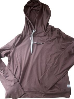 VUORI HALO ESSENTIAL HOODIE Zion Rose Heather size M Gym Run EUC